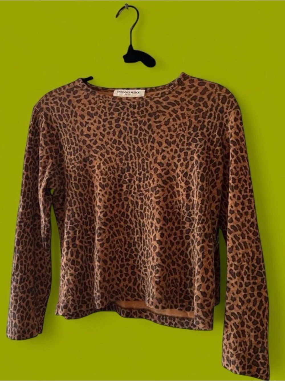 Jones New York Sport Brown Leopard Blouse